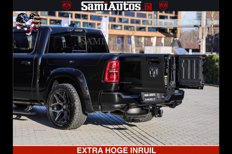 Dodge Ram 1500 Limited Night High Output 540HP 706Nm | Massage + Full Option | De Meest Luxe en Volle Pick-Up in zijn Klasse | Comfortabele Dubbele Cabine met Royale 5 Zitplaatsen | BPM vrij | Nu Leverbaar uit Voorraad | Voorraad Nr 2357 - 5182