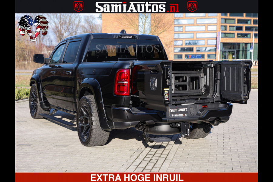 Dodge Ram 1500 Limited Night High Output 540HP 706Nm | Massage + Full Option | De Meest Luxe en Volle Pick-Up in zijn Klasse | Comfortabele Dubbele Cabine met Royale 5 Zitplaatsen | BPM vrij | Nu Leverbaar uit Voorraad | Voorraad Nr 2357 - 5182