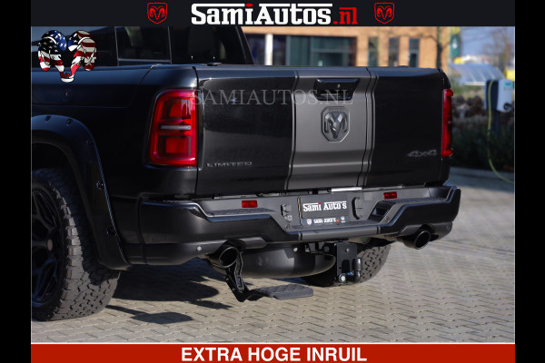 Dodge Ram 1500 Limited Night High Output 540HP 706Nm | Massage + Full Option | De Meest Luxe en Volle Pick-Up in zijn Klasse | Comfortabele Dubbele Cabine met Royale 5 Zitplaatsen | BPM vrij | Nu Leverbaar uit Voorraad | Voorraad Nr 2357 - 5182