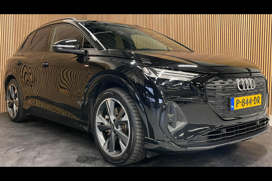 Audi Q4 e-tron 40 S Edition Competition 77 kWh|100%SOH|BLACK ED.|TREKH.|ACC|CARPLAY|CAMERA|STOELVERW.|NL-AUTO|NAP|1e EIG|INCL BTW|