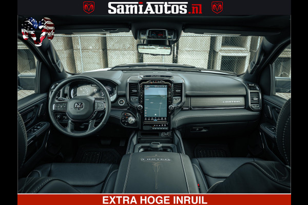 Dodge Ram 1500 Limited Night | 5.7 V8 Hemi Full Option | LPG | Comfortabele Dubbele Cabine met Royale 5 Zitplaatsen | De Meest Luxe en Volle Pick-Up in zijn Klasse | BPM vrij | Nu Leverbaar uit Voorraad | Voorraad Nr v45lp