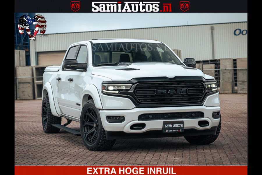 Dodge Ram 1500 Limited Night | 5.7 V8 Hemi Full Option | LPG | Comfortabele Dubbele Cabine met Royale 5 Zitplaatsen | De Meest Luxe en Volle Pick-Up in zijn Klasse | BPM vrij | Nu Leverbaar uit Voorraad | Voorraad Nr v45lp