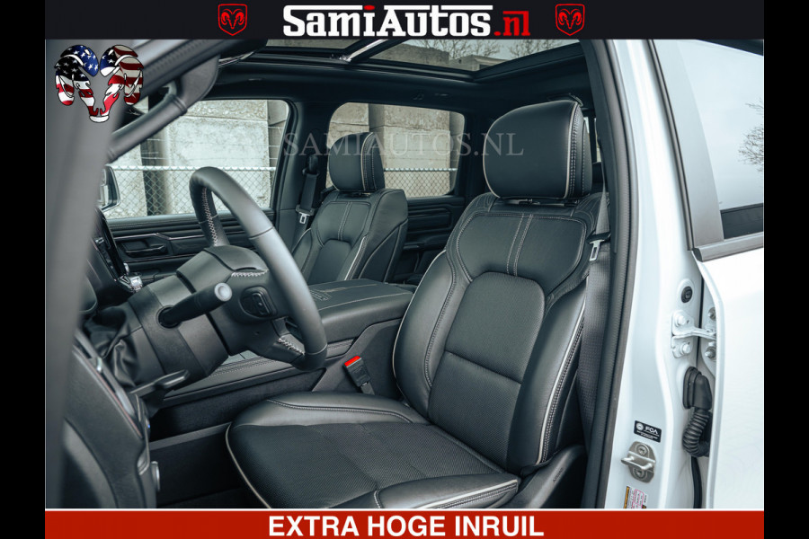 Dodge Ram 1500 Limited Night | 5.7 V8 Hemi Full Option | LPG | Comfortabele Dubbele Cabine met Royale 5 Zitplaatsen | De Meest Luxe en Volle Pick-Up in zijn Klasse | BPM vrij | Nu Leverbaar uit Voorraad | Voorraad Nr v45lp