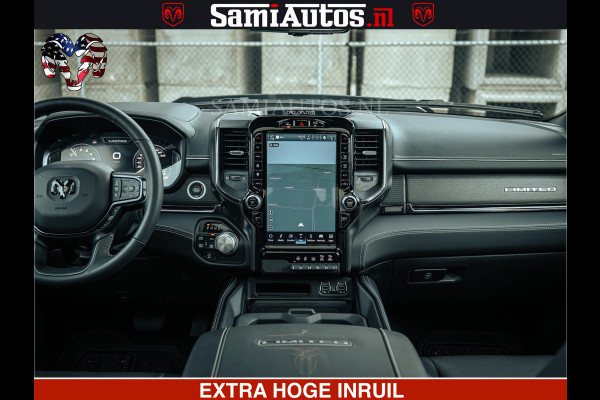 Dodge Ram 1500 Limited Night | 5.7 V8 Hemi Full Option | LPG | Comfortabele Dubbele Cabine met Royale 5 Zitplaatsen | De Meest Luxe en Volle Pick-Up in zijn Klasse | BPM vrij | Nu Leverbaar uit Voorraad | Voorraad Nr v45lp