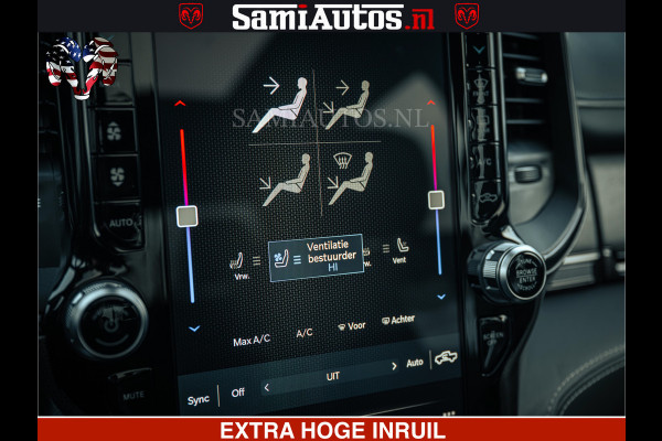 Dodge Ram 1500 Limited Night | 5.7 V8 Hemi Full Option | LPG | Comfortabele Dubbele Cabine met Royale 5 Zitplaatsen | De Meest Luxe en Volle Pick-Up in zijn Klasse | BPM vrij | Nu Leverbaar uit Voorraad | Voorraad Nr v45lp
