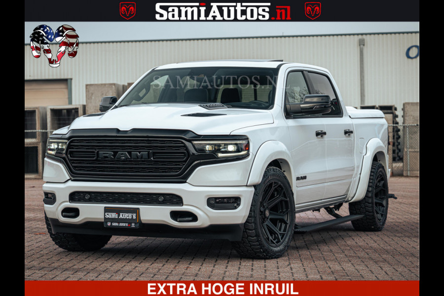 Dodge Ram 1500 Limited Night | 5.7 V8 Hemi Full Option | LPG | Comfortabele Dubbele Cabine met Royale 5 Zitplaatsen | De Meest Luxe en Volle Pick-Up in zijn Klasse | BPM vrij | Nu Leverbaar uit Voorraad | Voorraad Nr v45lp
