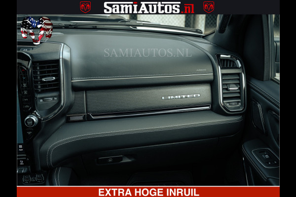 Dodge Ram 1500 Limited Night | 5.7 V8 Hemi Full Option | LPG | Comfortabele Dubbele Cabine met Royale 5 Zitplaatsen | De Meest Luxe en Volle Pick-Up in zijn Klasse | BPM vrij | Nu Leverbaar uit Voorraad | Voorraad Nr v45lp
