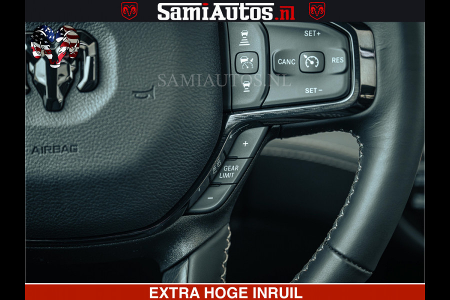 Dodge Ram 1500 Limited Night | 5.7 V8 Hemi Full Option | LPG | Comfortabele Dubbele Cabine met Royale 5 Zitplaatsen | De Meest Luxe en Volle Pick-Up in zijn Klasse | BPM vrij | Nu Leverbaar uit Voorraad | Voorraad Nr v45lp