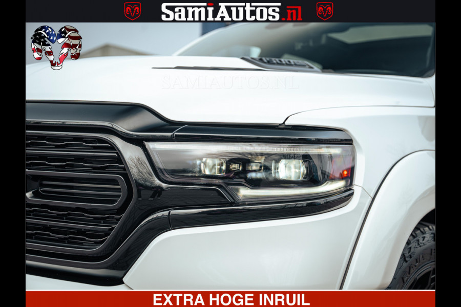 Dodge Ram 1500 Limited Night | 5.7 V8 Hemi Full Option | LPG | Comfortabele Dubbele Cabine met Royale 5 Zitplaatsen | De Meest Luxe en Volle Pick-Up in zijn Klasse | BPM vrij | Nu Leverbaar uit Voorraad | Voorraad Nr v45lp