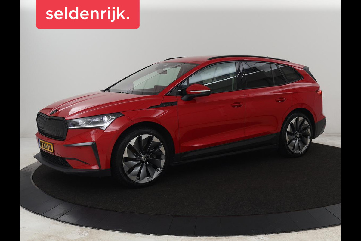 Škoda ENYAQ iV 80 | Leder | Stoelverwarming | Trekhaak | Adaptive cruise | Warmtepomp | Matrix LED | Carplay | 21'' | Achterbankverwarming | Navigatie | Sport Plus Pakket | Sfeerverlichting