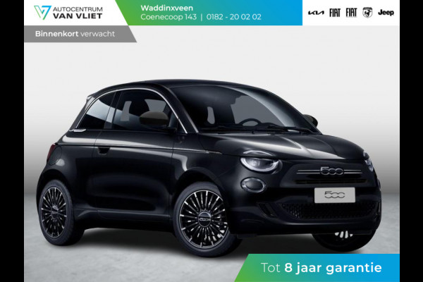 Fiat 500 Hybrid La Prima | Clima | LED | PDC | JBL Premium Audio | 17" | Camera | BSM | Canneloni Ivory/Piombo interieur