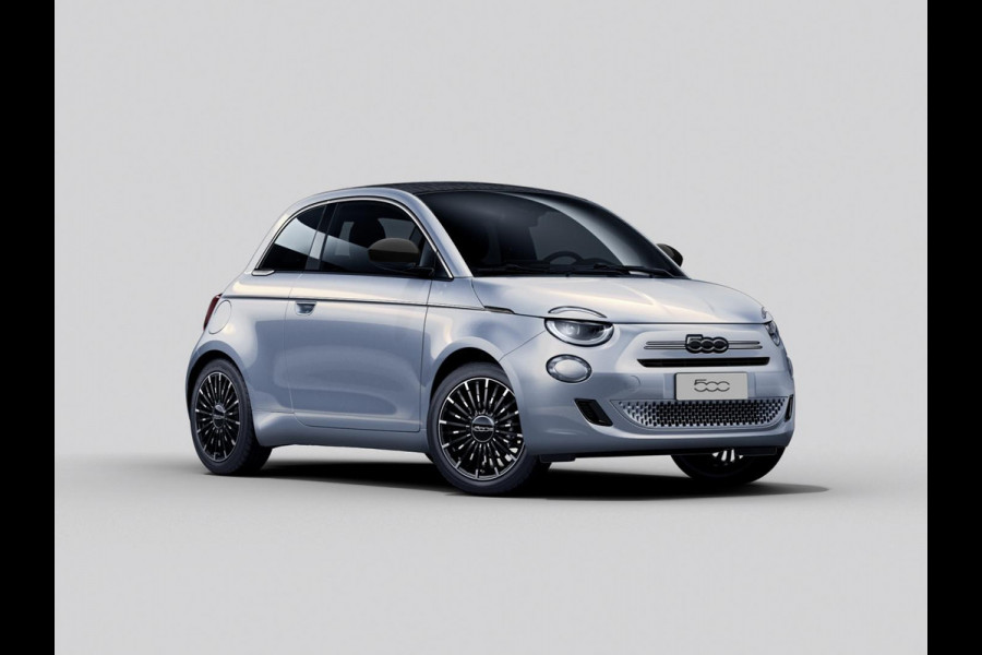 Fiat 500C Hybrid La Prima | Clima | LED | PDC | JBL Premium Audio | 17" | Camera | BSM | Canneloni Ivory/Piombo interieur