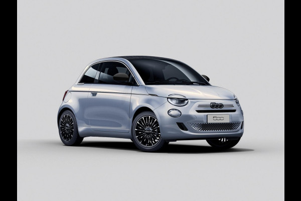 Fiat 500C Hybrid La Prima | Clima | LED | PDC | JBL Premium Audio | 17" | Camera | BSM | Canneloni Ivory/Piombo interieur