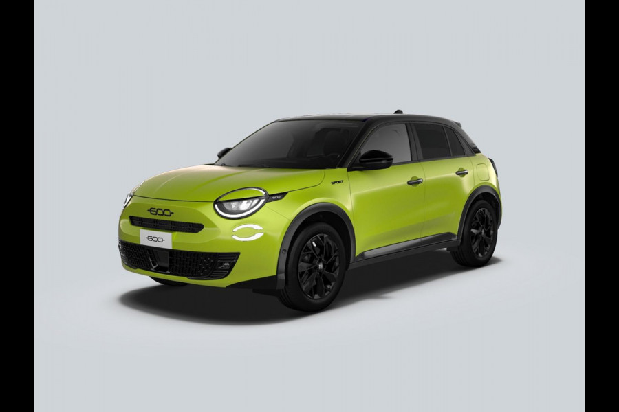 Fiat 600 1.2 145pk Hybrid Sport | Clima | Cruise | Navi | 18" | Winter Pack | Apple Carplay | BSM
