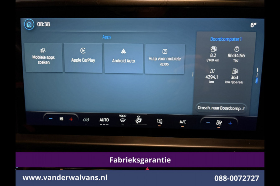 Ford Transit Custom 2.0 TDCI 136pk L2H1 Fabrieksgarantie Euro6 Airco | Camera | Apple Carplay | LED | Cruisecontrol | Verwarmde voorruit Android Auto, Parkeersensoren, Bijrijdersbank