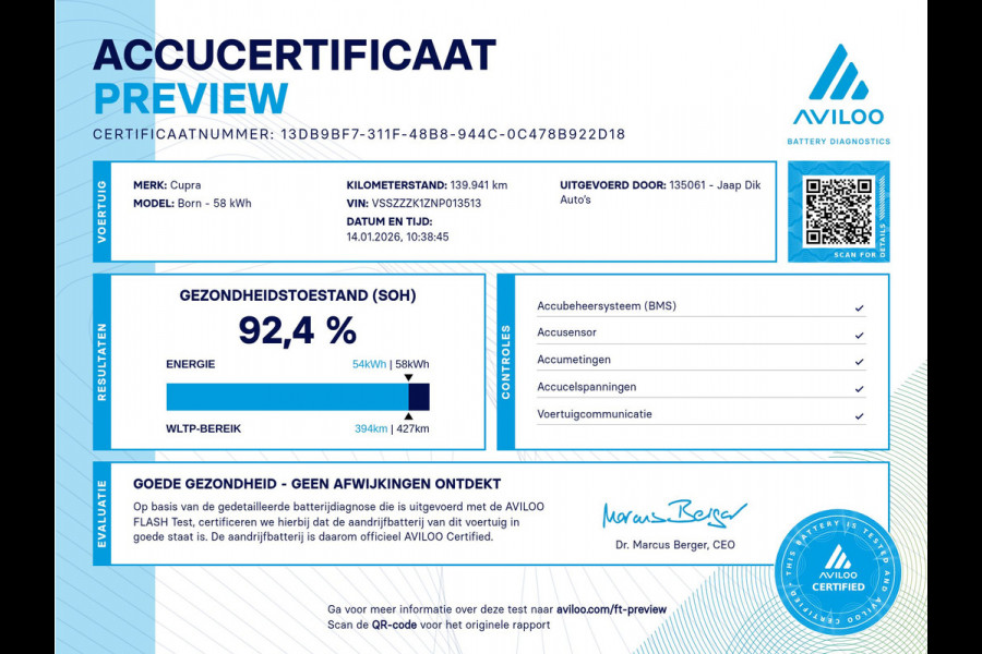 CUPRA Born BWJ 2022 | SOH 92,4% BUS Adrenaline 204PK 62 kWh | PANO DAK | CAMERA A | 19'' LMV | STOELVERW | NAVI | CLIMA | CARPLAY |