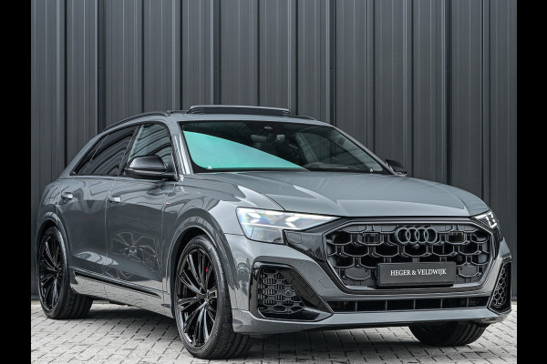 Audi Q8 60 TFSI e quattro | Audi Exclusive | B&O Advanced | S-seats met massage | Soft close | Adaptive cruise | Carbon inleg | Ambiance interieur | 360 camera | Verwarmbaar stuurwiel | Trekhaak