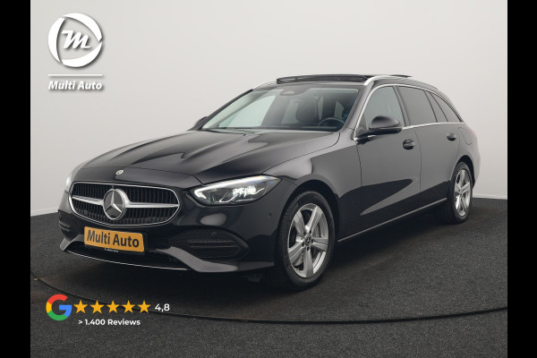 Mercedes-Benz C-Klasse Estate 300 e Avantgarde Plug In Hybrid 313pk Dealer O.H. PHEV | Panodak | 360 Camera | Lederen Sportstoelen & Stuur Verwarmd | Sfeerverlichting | Apple Carplay | Blis | Navigatie | Cruise Control | Virtual | DAB |