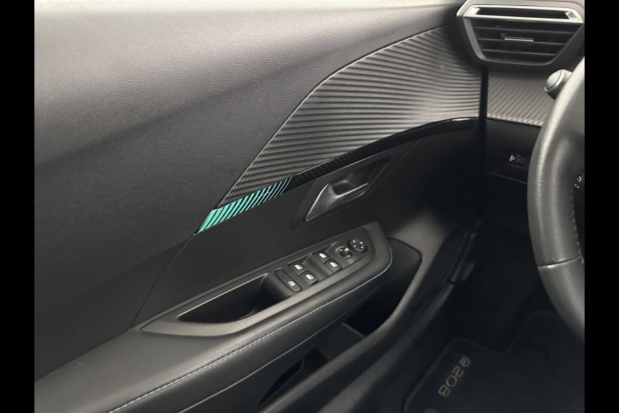 Peugeot e-208 EV Allure Pack 50 kWh (3-Fase-11kW) {SOH-89%} Aut.*HEATPUMP | LEATHER-FABRIC | FULL-LED | DIGI-COCKPIT | BLINDSPOT | CAMERA | AMBIENTLIGHT | NAVI-FULLMAP | LANE-ASSIST | KEYLESS | DAB | PRIVACYGLASS | HEATED-SPORTSEATS | CARPLAY | 16"ALU