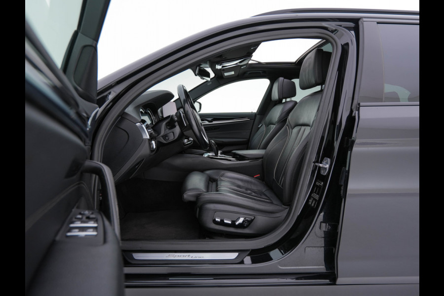 BMW 5 Serie Touring 530d Sportline High Executive Aut. *PANO | LEATHER | FULL-LED | MEMORY-PACK | TOP-VIEW | HEATED-COMFORTSEATS | NAVI-FULLMAP | PRIVACY-GLASS | AMBIENT-LIGHT | ECC | CARPLAY | PDC | TOWBAR | SHIFT-PADDLES | 20"ALU*