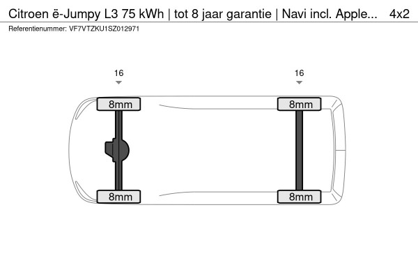 Citroën ë-Jumpy L3 75 kWh | tot 8 jaar garantie | Navi incl. Apple Carplay | camera | parkeersensoren voor & achter | dodehoekwaarschuwing | rijklaarprijs