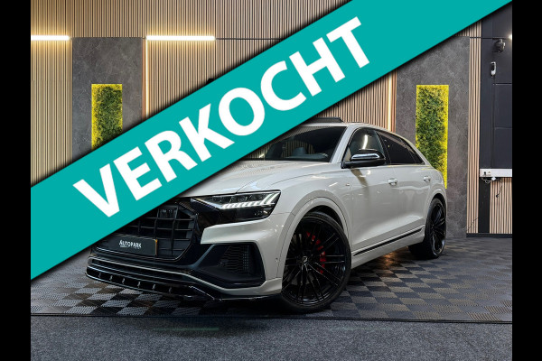 Audi Q8 55 TFSI e quattro |3X S Line|ABT|PANO|SOFTCLOSE|B&O|360CAM|DEALER ONDERHOUDEN| LUCHTVERING |23 INCH|PLUG IN|340PK|BOMVOL!