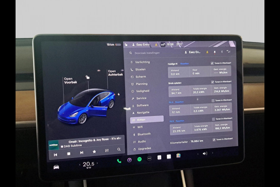 Tesla Model 3 Standard RWD Plus 60 kWh Incl. 360 graden camera | Elektrisch verstelbare stoelen | Verwarmde voorstoelen