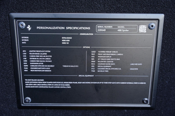 Ferrari 488 3.9 Spider HELE / Full Akrapovic / Tri Coat Paint / Painted Livery / Lifting