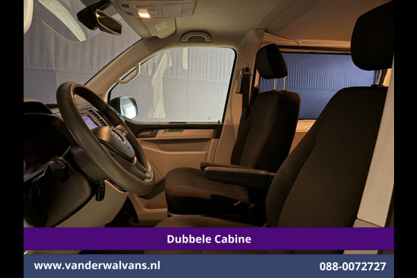 Volkswagen Transporter 2.0 TDI 150pk L2H1 Dubbele Cabine Euro6 Airco | 5-Zits | Navigatie | 2500kg Trekhaak | Apple Carplay Android Auto, Sidebars, Parkeersensoren, Achterklep