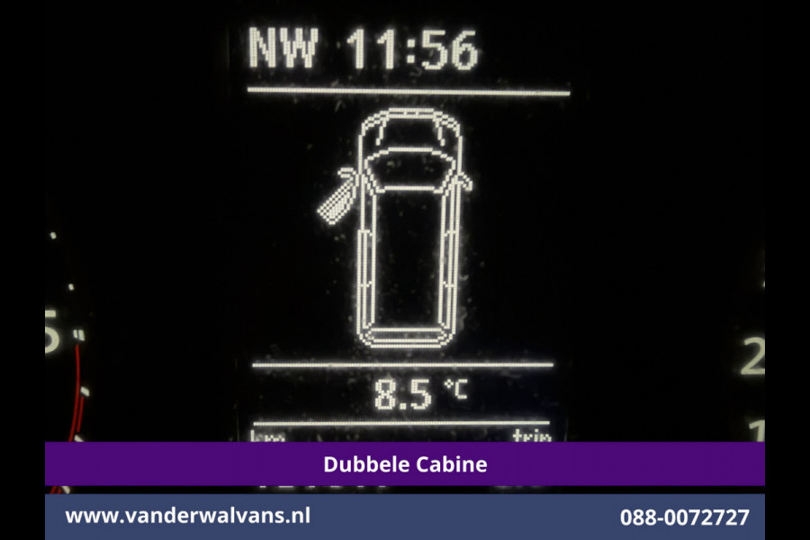 Volkswagen Transporter 2.0 TDI 150pk L2H1 Dubbele Cabine Euro6 Airco | 5-Zits | Navigatie | 2500kg Trekhaak | Apple Carplay Android Auto, Sidebars, Parkeersensoren, Achterklep