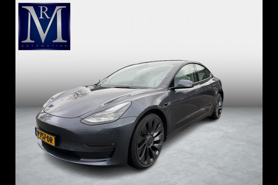 Tesla Model 3 Performance AWD 75 kWh SOH 96% | 20 INCH VELGEN ALS NIEUW | SUPER NETTE AUTO | FABRIEKSGARANTIE OP HOOGVOLTACCU EN AANDRIJFLIJN T/M 03-2030 |