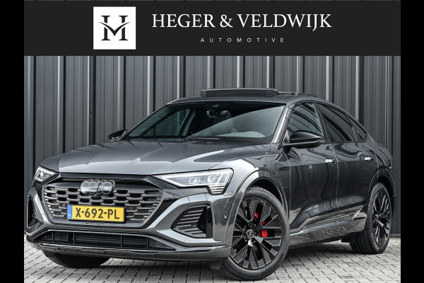 Audi Q8 Sportback e-tron 55 quattro 408pk S Edition 115 kWh | Panoramadak | S-Seats + Memory | B&O Sound | Camera | Luchtvering | Keyless | Active Cruise | Ambiance Interieur | 4-Zone Climate | Decor Carbon