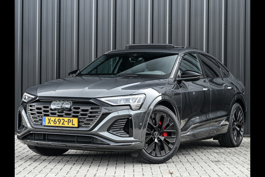 Audi Q8 Sportback e-tron 55 quattro 408pk S Edition 115 kWh | Panoramadak | S-Seats + Memory | B&O Sound | Camera | Luchtvering | Keyless | Active Cruise | Ambiance Interieur | 4-Zone Climate | Decor Carbon