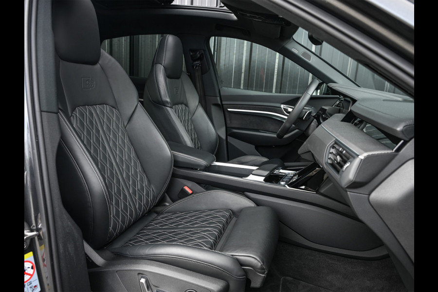 Audi Q8 Sportback e-tron 55 quattro 408pk S Edition 115 kWh | Panoramadak | S-Seats + Memory | B&O Sound | Camera | Luchtvering | Keyless | Active Cruise | Ambiance Interieur | 4-Zone Climate | Decor Carbon
