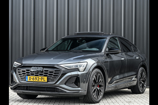 Audi Q8 Sportback e-tron 55 quattro 408pk S Edition 115 kWh | Panoramadak | S-Seats + Memory | B&O Sound | Camera | Luchtvering | Keyless | Active Cruise | Ambiance Interieur | 4-Zone Climate | Decor Carbon