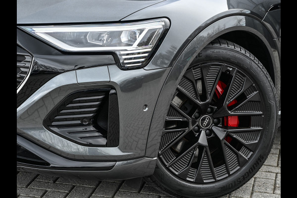 Audi Q8 Sportback e-tron 55 quattro 408pk S Edition 115 kWh | Panoramadak | S-Seats + Memory | B&O Sound | Camera | Luchtvering | Keyless | Active Cruise | Ambiance Interieur | 4-Zone Climate | Decor Carbon