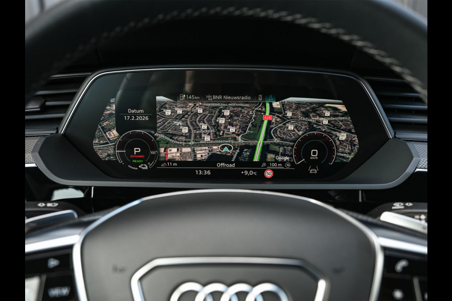 Audi Q8 Sportback e-tron 55 quattro 408pk S Edition 115 kWh | Panoramadak | S-Seats + Memory | B&O Sound | Camera | Luchtvering | Keyless | Active Cruise | Ambiance Interieur | 4-Zone Climate | Decor Carbon