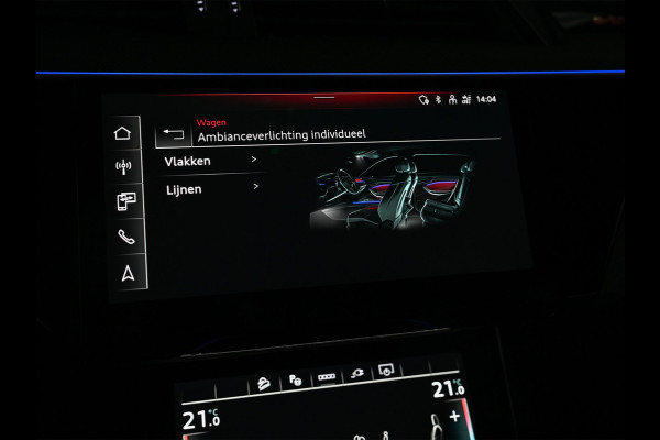 Audi Q8 Sportback e-tron 55 quattro 408pk S Edition 115 kWh | Panoramadak | S-Seats + Memory | B&O Sound | Camera | Luchtvering | Keyless | Active Cruise | Ambiance Interieur | 4-Zone Climate | Decor Carbon