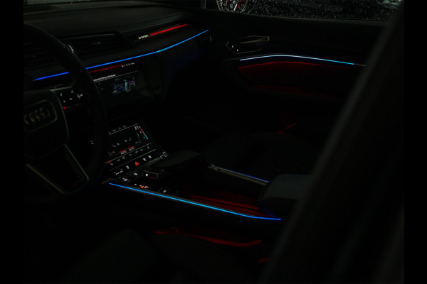 Audi Q8 Sportback e-tron 55 quattro 408pk S Edition 115 kWh | Panoramadak | S-Seats + Memory | B&O Sound | Camera | Luchtvering | Keyless | Active Cruise | Ambiance Interieur | 4-Zone Climate | Decor Carbon