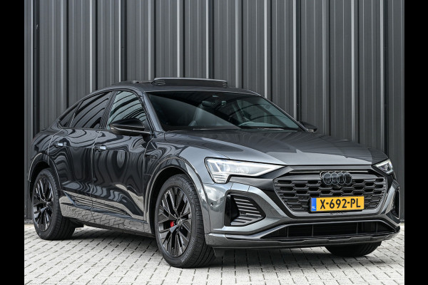 Audi Q8 Sportback e-tron 55 quattro 408pk S Edition 115 kWh | Panoramadak | S-Seats + Memory | B&O Sound | Camera | Luchtvering | Keyless | Active Cruise | Ambiance Interieur | 4-Zone Climate | Decor Carbon