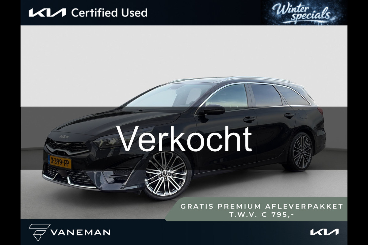 Kia Ceed Sportswagon 1.5 T-GDi GT-PlusLine Automaat | Panoramadak | Leder/Alcantara | Camera | Navi | Stuur-/Stoelverwarming | 18” Velgen | Clima | Key-Less | PDC | Cruise | LED |