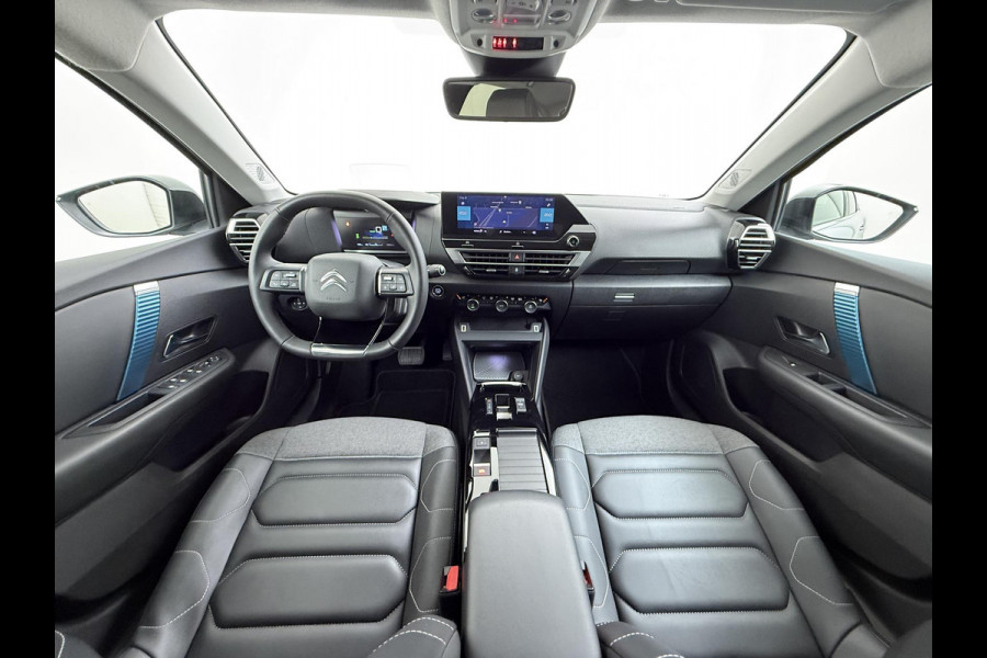 Citroën Ë-C4 Shine 50 kWh SOH 98% 3-FASE LADER | STUUR- & STOELVERWARMING | TREKHAAK | HEAD-UP DISPLAY | CAMERA | KEYLESS START & GO | DODEHOEKDETECTIE | RIJKLAAR MET 12 MAANDEN BOVAG-GARANTIE