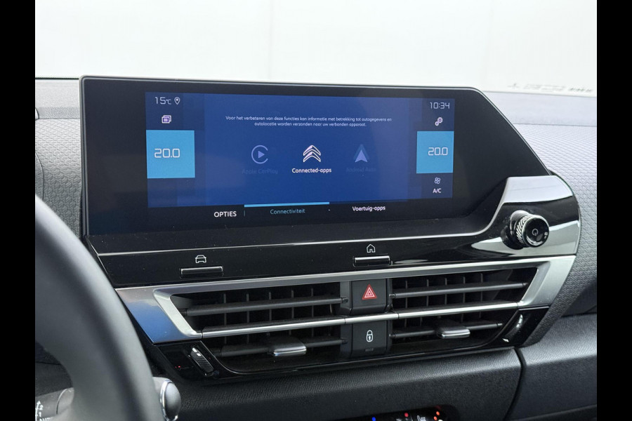 Citroën Ë-C4 Shine 50 kWh SOH 98% 3-FASE LADER | STUUR- & STOELVERWARMING | TREKHAAK | HEAD-UP DISPLAY | CAMERA | KEYLESS START & GO | DODEHOEKDETECTIE | RIJKLAAR MET 12 MAANDEN BOVAG-GARANTIE