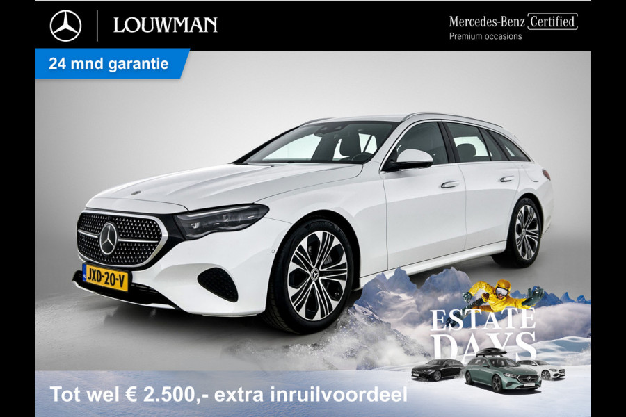 Mercedes-Benz E-Klasse Estate 300 e Luxury Line Plug-In Hybride Trekhaak | Rijassistentiepakket plus | Parkeerpakket met 360°-camera | Distronic | Sfeerverlichting. Inclusief 24 maanden MB Certified garantie voor Europa.