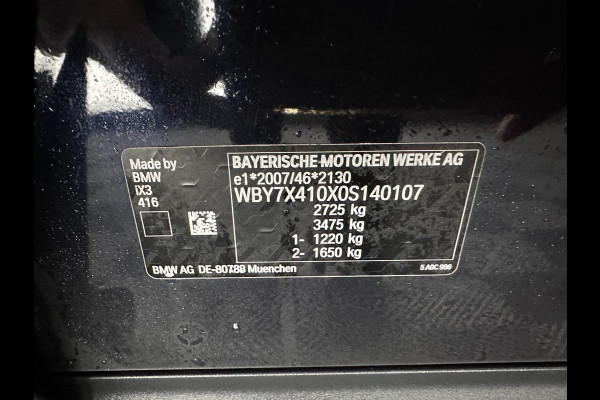 BMW iX3 High Executive 80 kWh [ 3-Fase-11kW ] {SOH-96%} (INCL-BTW) Aut. *PANO | LEATHER | HARMAN/KARDON | FULL-LED | BLINDSPOT | MEMORY-PACK | DIGI-COCKPIT | HEATED-SPORTSEATS | KEYLESS | TOPVIEW | DAB+ | NAVI-FULLMAP | HEAD-UP | PRIVACY-GLASS |