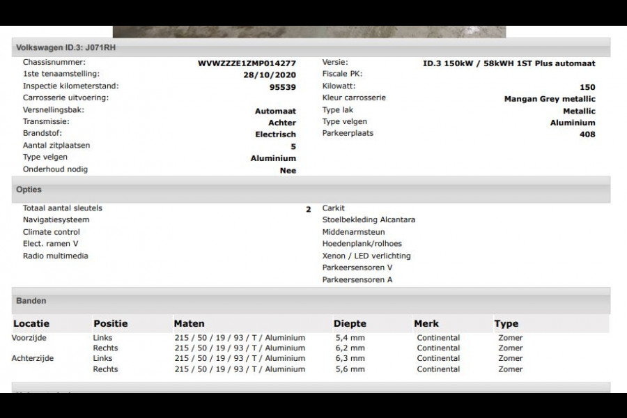 Volkswagen ID.3 First Plus 150KW / 58 kWh / Pdc+Camera / Navigatie / Xenon / Aico-ecc./ Radio multimedia / Apk 10-2026