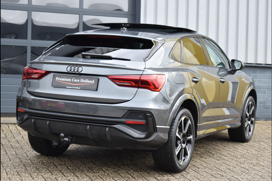 Audi Q3 Sportback 45 TFSI e S-Line 245 Pk Pano Rood Stiksel Leder Trekhaak Navi Camera 19 Inch