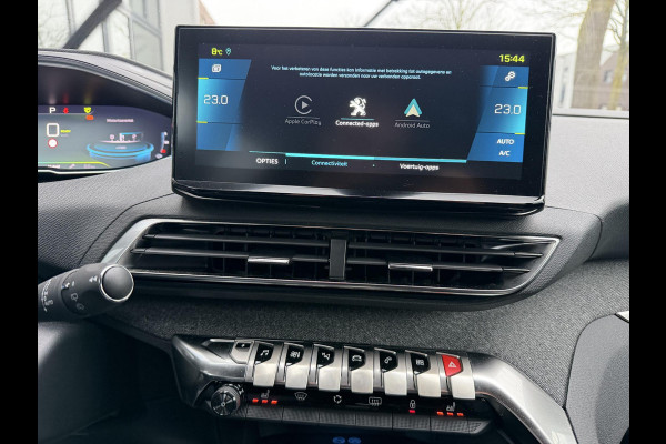 Peugeot 3008 1.6 HYbrid 300 Allure Pack Business PHEV| 300PK!| ADAPTIVE CRUISE CONTROL| STANDKACHEL| STOELVERWARMING| CAMERA VOOR + ACHTER| DODE HOEK SENSOR| ELEKTRISCHE ACHTERKLEP| RIJKLAAR. INCL 12 MND BOVAG GARANTIE