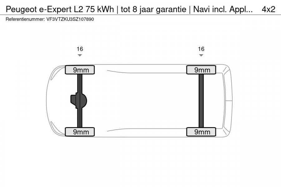 Peugeot e-Expert L2 75 kWh | tot 8 jaar garantie | Navi incl. Apple Carplay | camera | parkeersensoren voor & achter | dodehoekwaarschuwing | laadruimtebetimmering | rijklaarprijs
