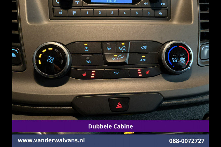 Ford Transit Custom 2.0 TDCI 170pk Automaat L2H1 Dubbele Cabine Euro6 Airco | 5-Zits | LED | Cruisecontrol Stoelverwarming, Verwarmde voorruit, LM velgen, Trekhaak, Parkeersensoren